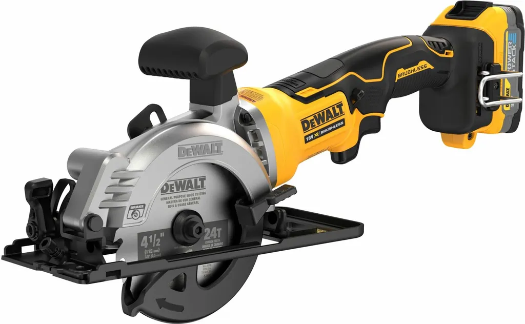 Scie circulaire DeWalt DCS571E1T 18V 115mm avec batterie PowerStack - 4