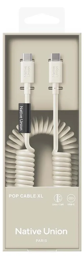 Câble USB-C 60W Extensible 2,4m Native Union Série POP Design Spiralé - 5