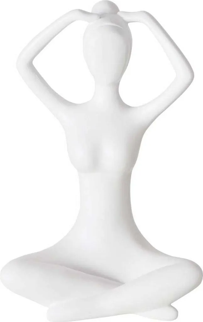 Figurine de Yoga en résine 29 cm sculpture zen pour étagère et bureau