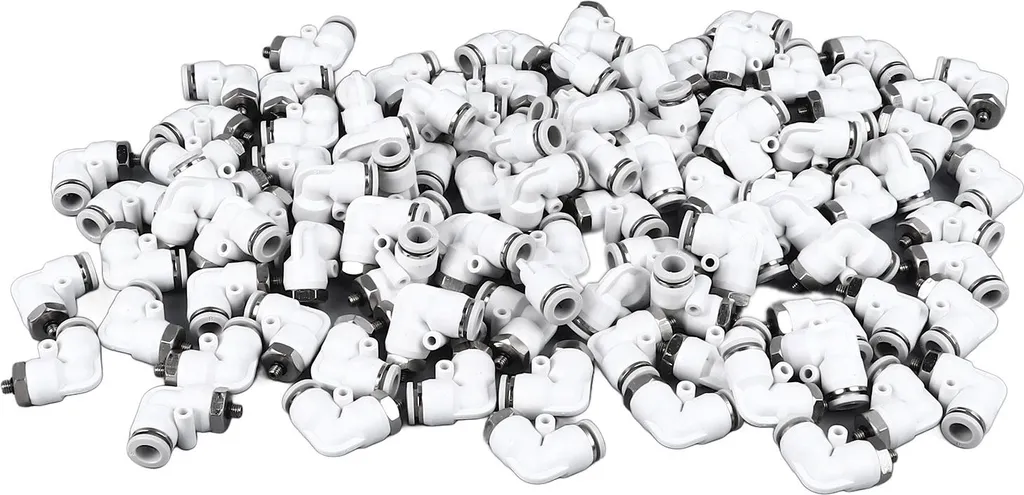 Raccords pneumatiques droits autobloquants 8mm étanchéité renforcée x100