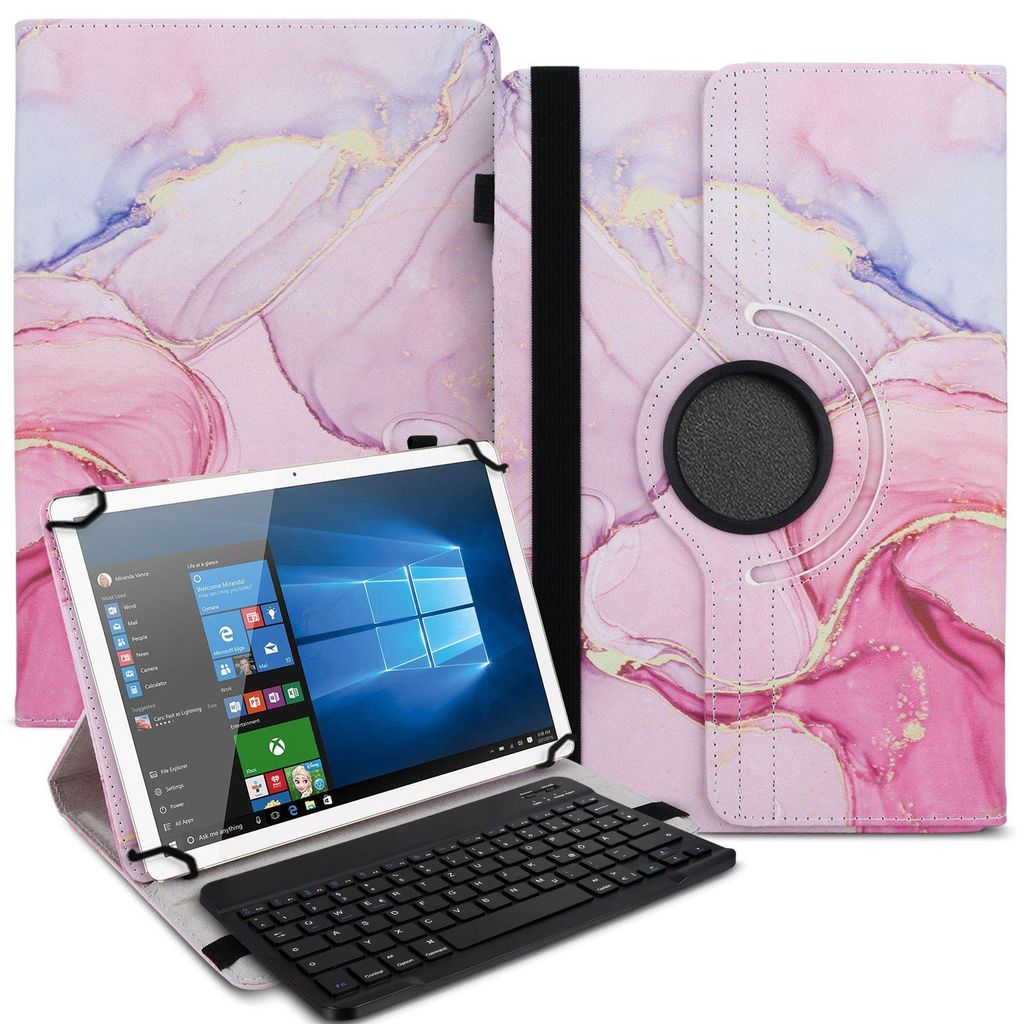 Tablet Tasche Tastatur für Samsung Galaxy Tab S11 S10 S9 FE Hülle Schutzhülle BluetoothFarbe Uni 360 Taschen:Motiv 19