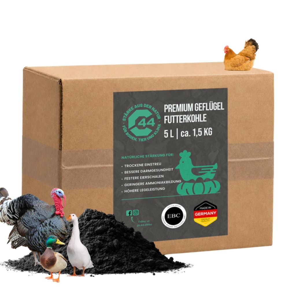 C44 Futterkohle für Geflügel | Hühnergesundheit & Produktbild 