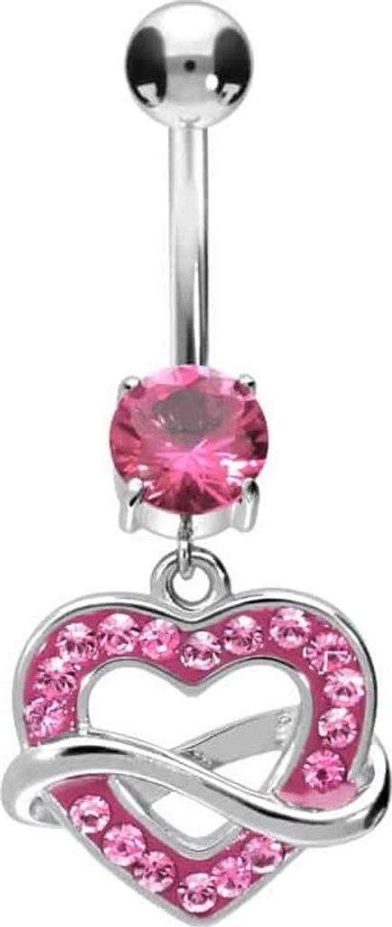 Bauchnabelpiercing Chirurgenstahl Bananabell HERZ + UNENDLICHKEIT