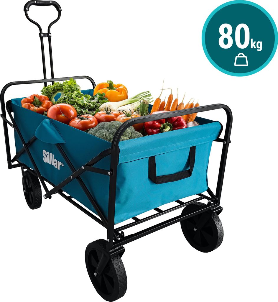 Carrello manuale pieghevole Sillar, carrello da giardino, Immagine del prodotto 