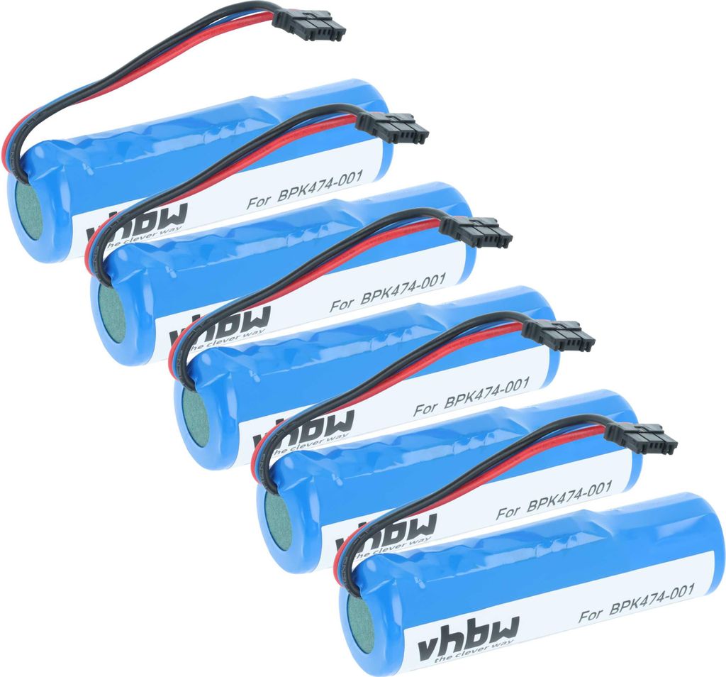 vhbw 5x Akku Ersatz für VeriFone BPK474-001-03-B, BPK474-001 für Barcodescanner POS (2600 mAh, 3,7 V, Li-Ion)