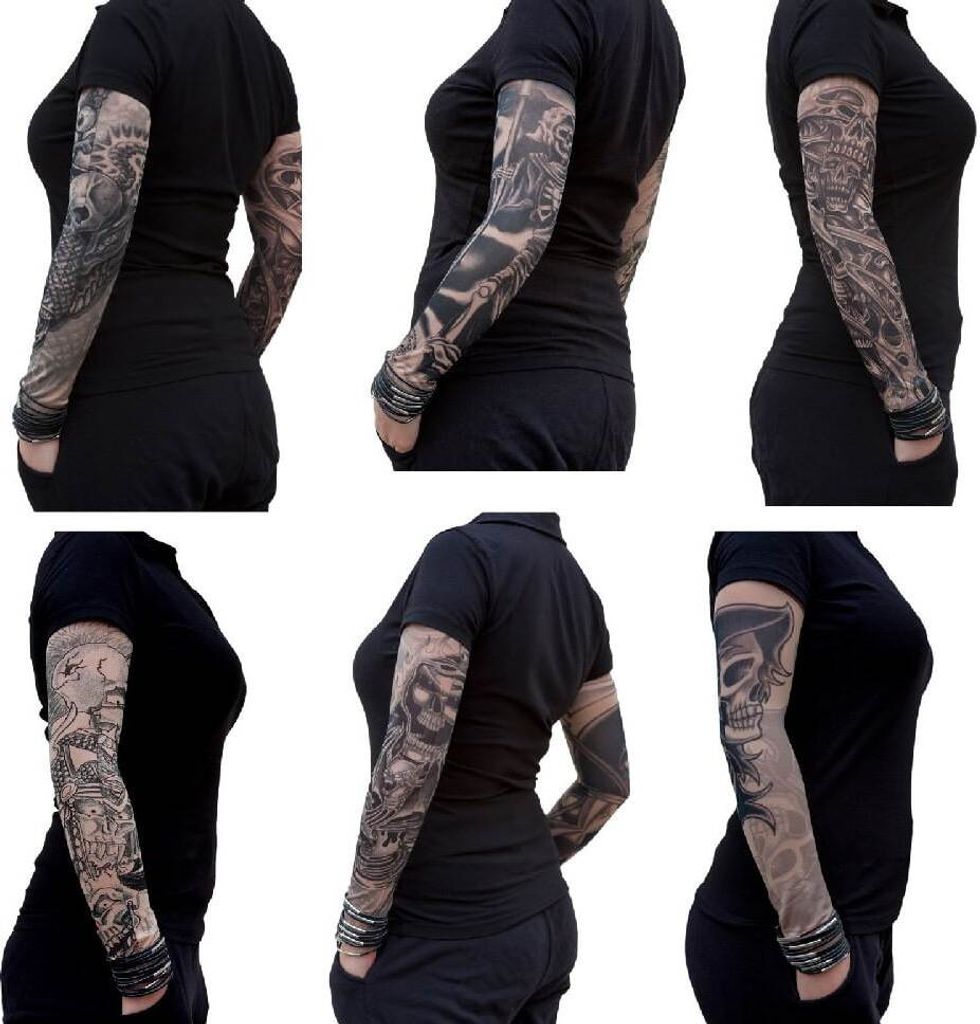 Oblique Unique 6x Tattoo Ärmel Strümpfe Armstulpen Motive - Produktbild 
