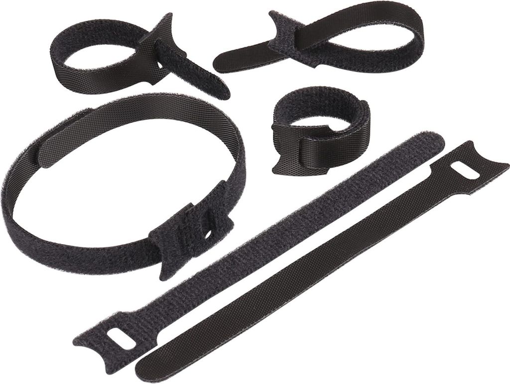 H&S Klettband Kabelbinder Set - 50 Stück - Wiederverschließbar aus Nylon Klett - Verstellbarer Klettverschluss - Starke Bänder Wiederverwendbar ...