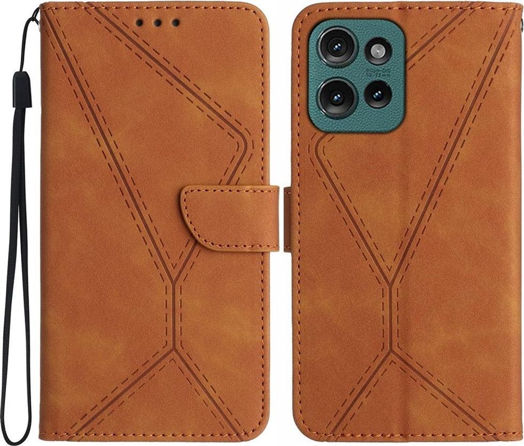 Motorola Edge 50 Neo Hülle - Coverup Klapphülle - Braun