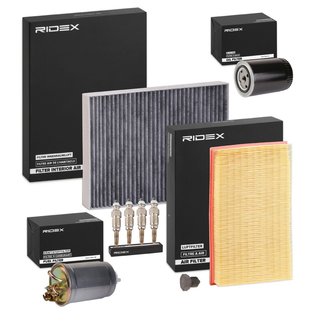 RIDEX Inspektionspaket Filterset für VW GOLF III (1H1) Golf III Cabrio (1E7) GOLF III Variant (1H5) Vento (1H2)