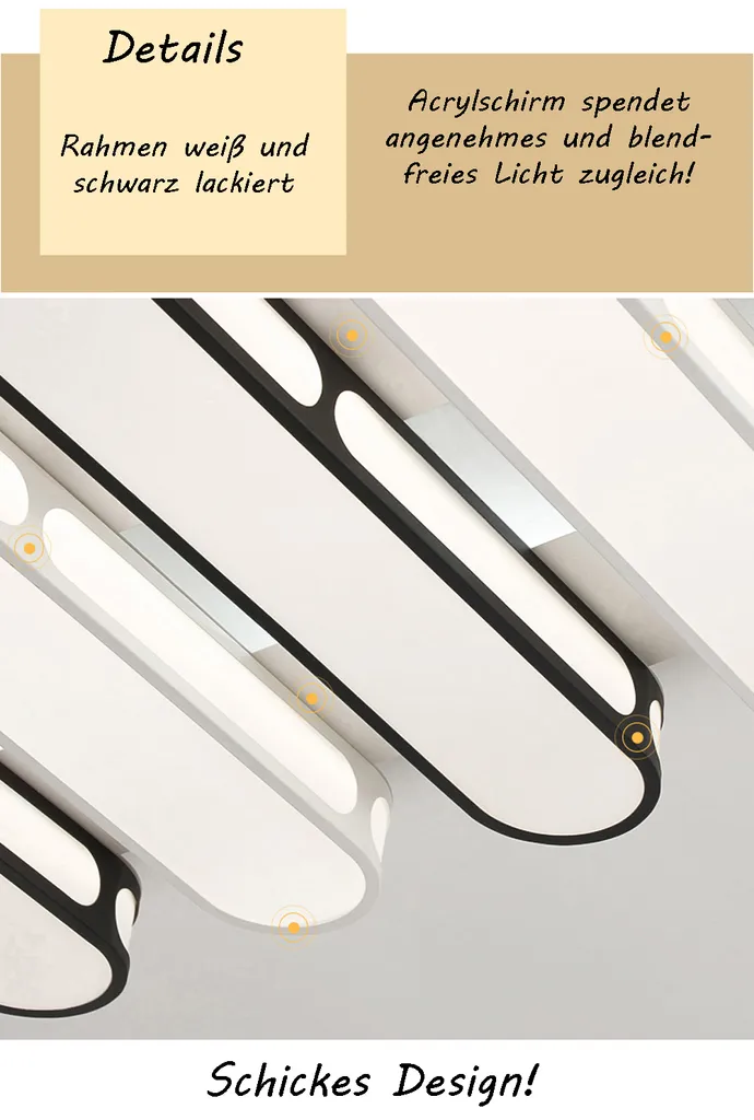 Plafonnier LED Intelligent avec Variation de Couleur et Télécommande A+ - 4