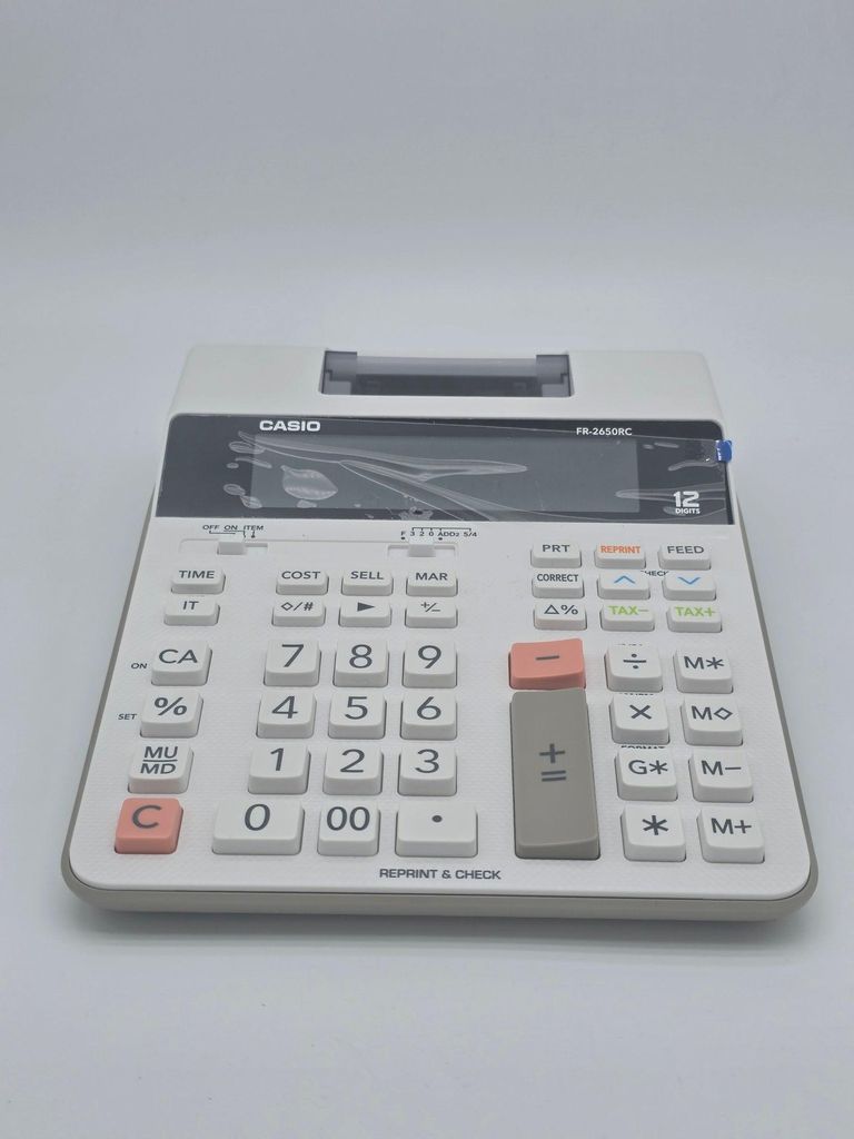 Casio FR-2650RC – Schreibrechner mit Druckfunktion, Weiß Produktbild 