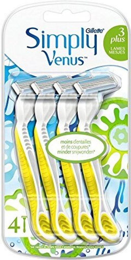 Gillette Simply Venus 3 plus Rasierer 4 Stück, 1 Stück (1 x 4 Stück)