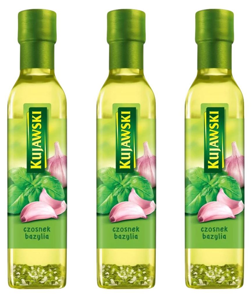 Rapsöl mit Knoblauch & Basilikum 3x 250ml - Gewürzöl Würzöl Produktbild 