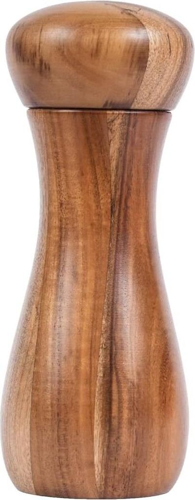 Verstellbare Pepermühle - Keramische Mühle für Pfeffer und Salz - 15,5 cm - Akazienholz
