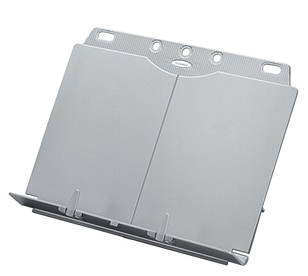 A silver-colored document holder is shown against a white background.