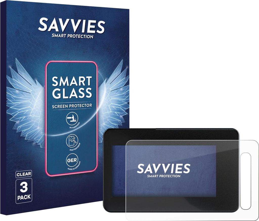 3x Savvies Schutzglas Folie für Shimano Steps SC-EN600 9H Panzer Schutzfolie Glas Displayschutz klar transparent