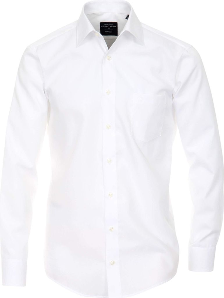 CASA MODA modern fit overhemd, popeline, wit