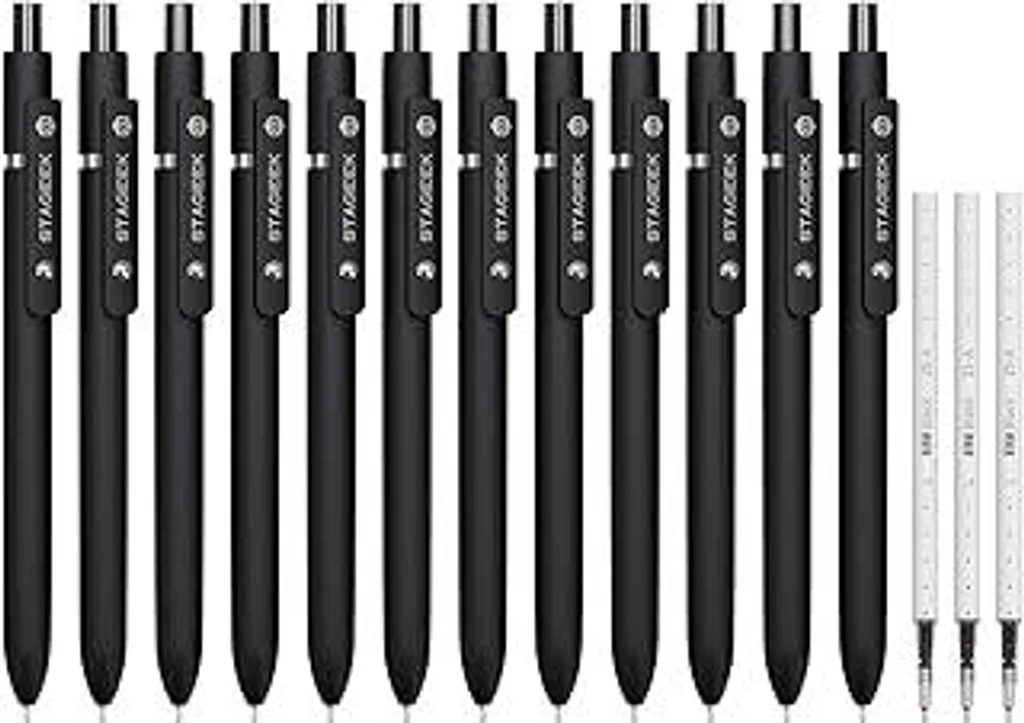 Penne Gel Nere per Esami STAGEEK 0,7mm - Kit Scrittura Veloce 6+3