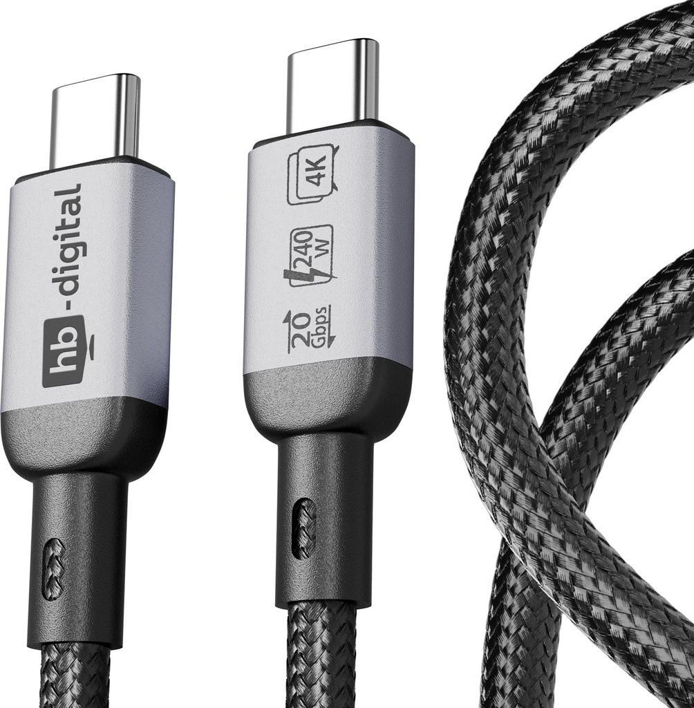 hb-digital USB Kabel USB-C Ladekabel USB-4 Datenkabel Produktbild 