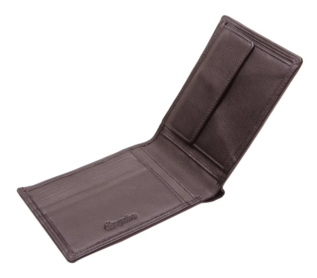 Portafoglio Guess nero in pelle con logo impresso e dettaglio metallico