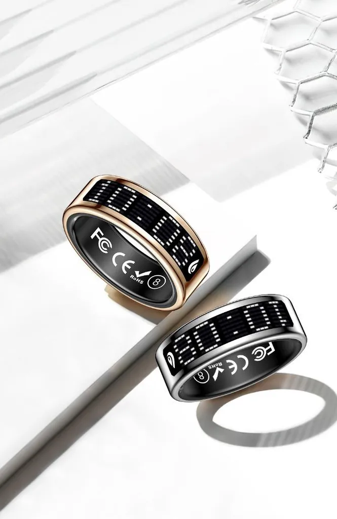 INF Smart Ring Argento 9: Anello Intelligente con Display e Ricarica - 13