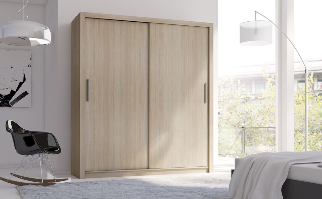 Kleiderschrank 180 cm mit Schiebetüren COKATO 1 – Sonoma-Eiche