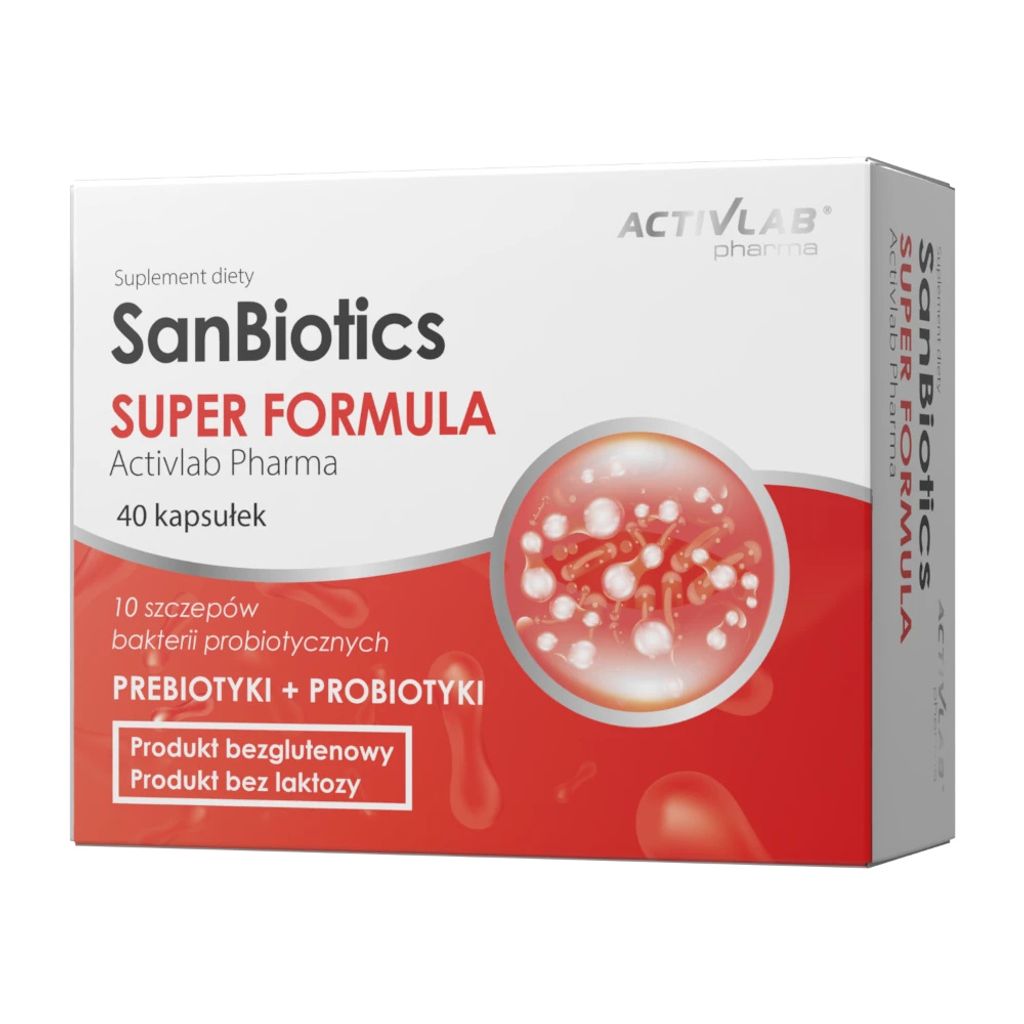 Activlab Pharma SanBiotics SUPER FORMULA – Probiotikum mit 10 Bakterienstämmen | 40 Kapseln