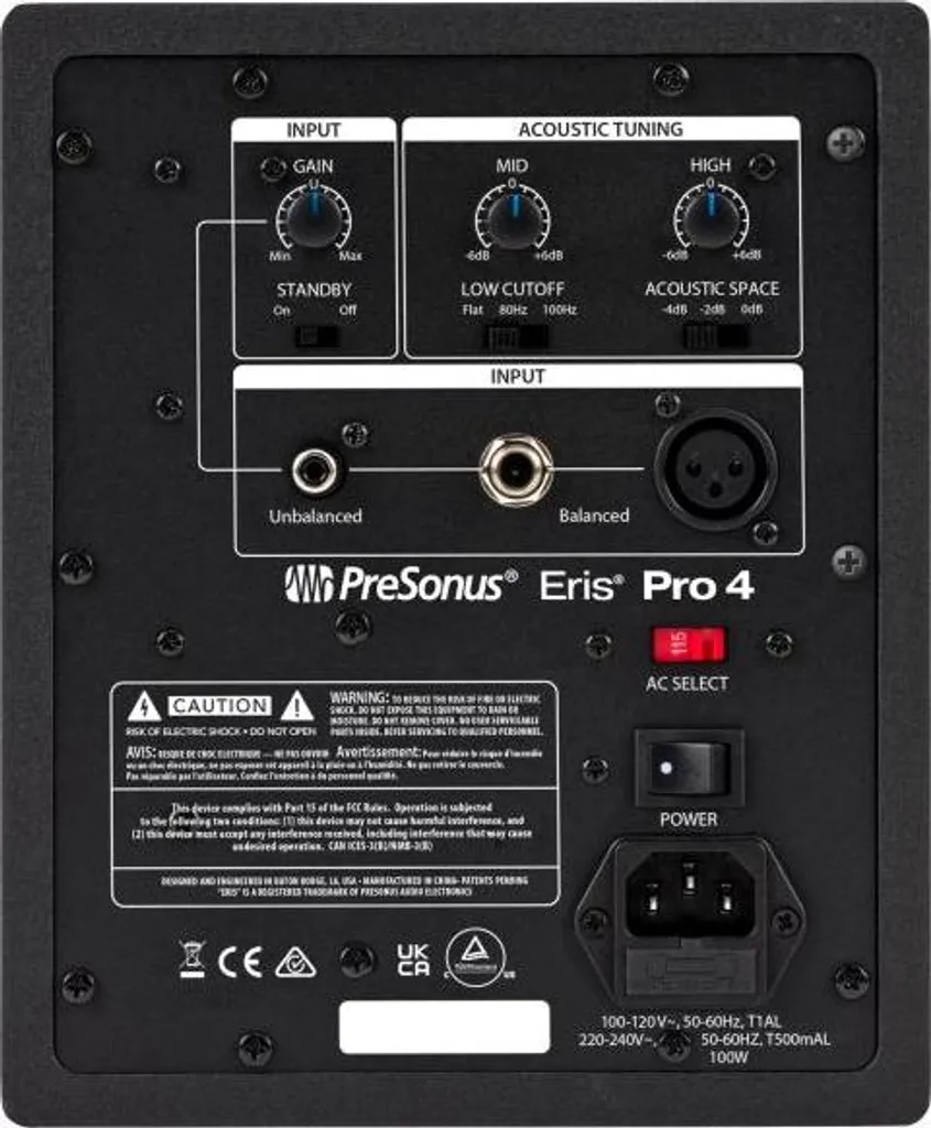 Moniteur de studio PreSonus Eris Pro 4 Coaxial Actif pour Mixage Précis
