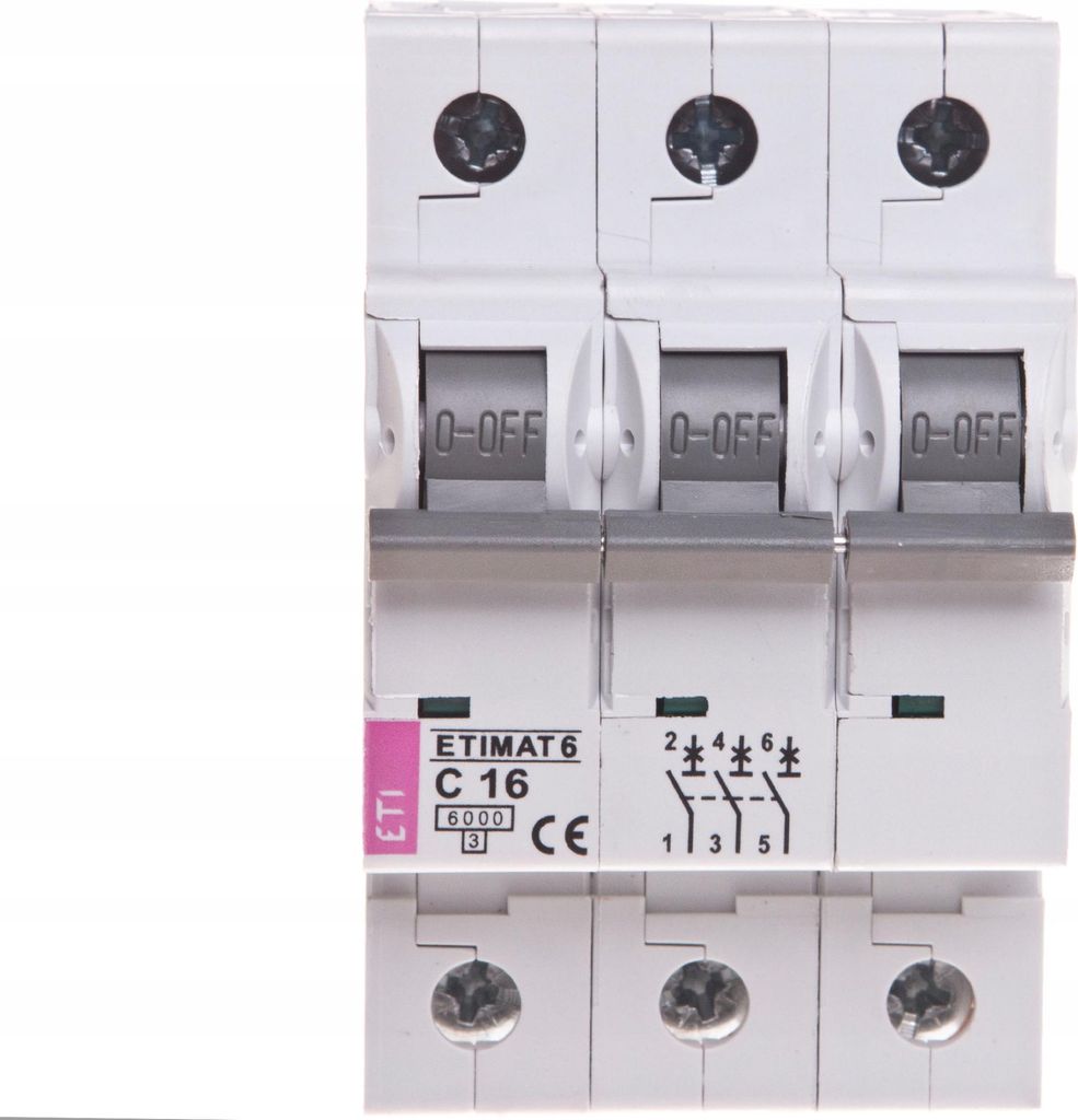 Disjoncteur 3P C16A - 6KA - AC Etimat 6 - Protection Image du produit 