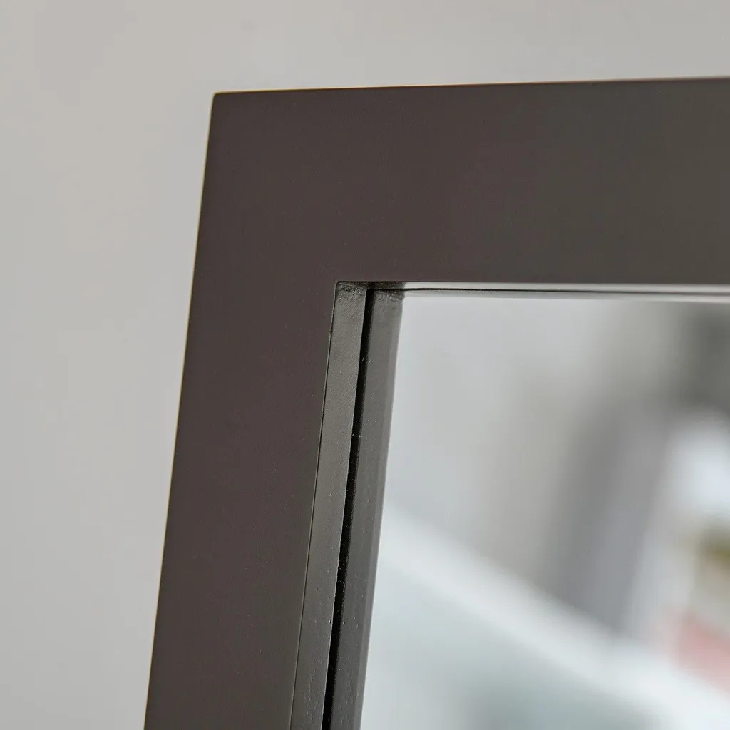 Miroir sur pied stable en MDF café, fini les perçages muraux difficiles - 7