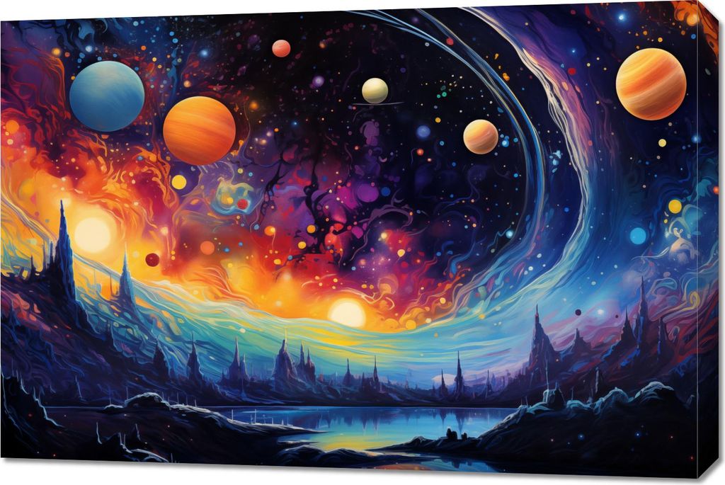 Bild 90x60cm Zwischen-Galaktisches Orchester