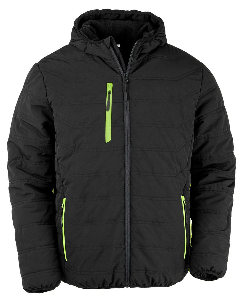 Result Genuine Recycled - "Compass" Steppjacke für Herren - Winter FK2990 (M) (Schwarz/Limone)