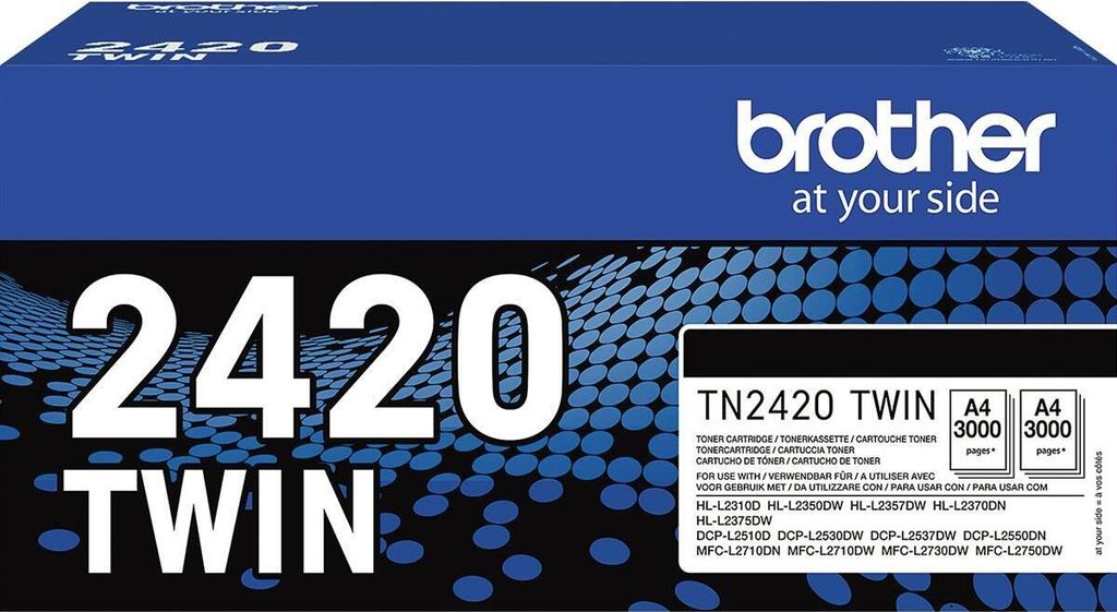 Brother TN2420TWIN Kit de toner d'origine pack de deux Image du produit 