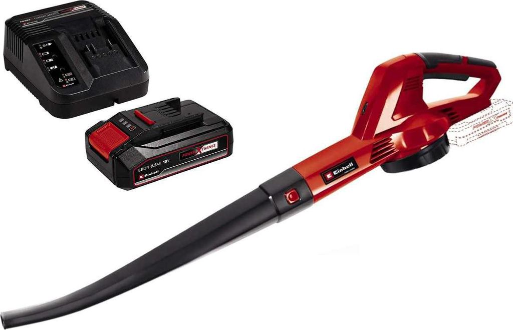 Einhell Akku-Laubbläser GC-CL 18 Li E 2.5 Ah Power X-Change (18 V, 210 km/h Luftgeschwindigkeit,t u. leistungsstark, Drehzahlregelung, mit Akku / ...