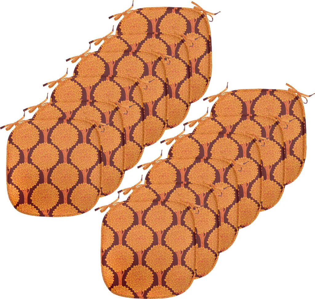 Lot de 12 Coussins de Chaise Imperméables 40x40 cm Design Moderne Art