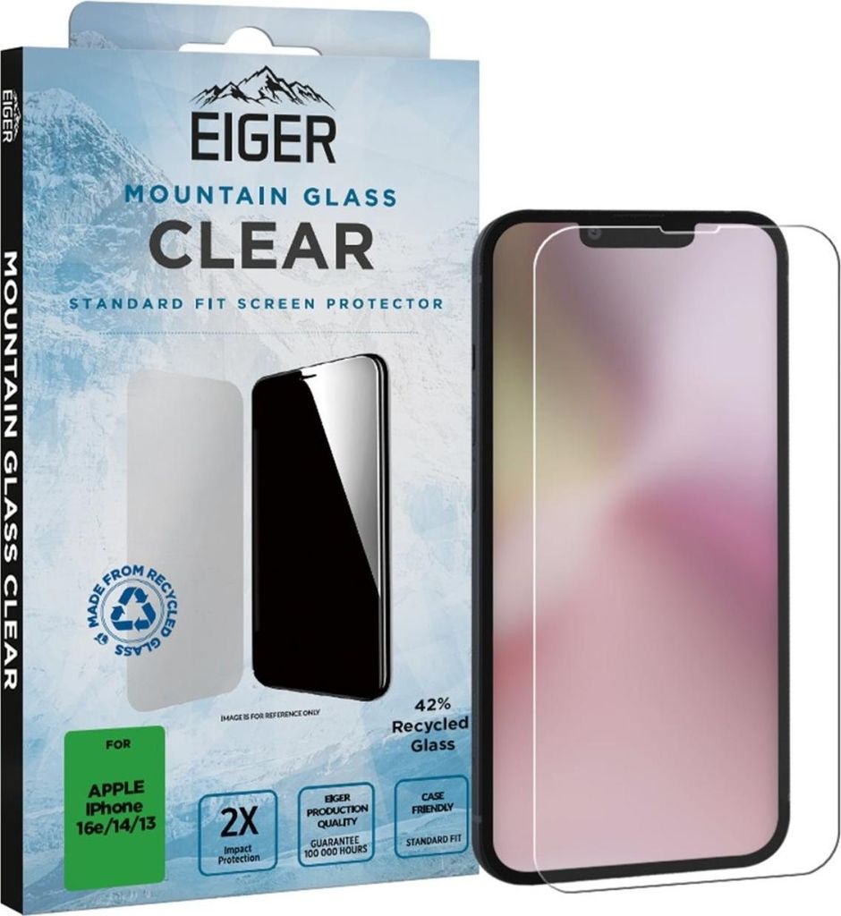 Eiger Schutzglas 2.5D für Apple iPhone 16e