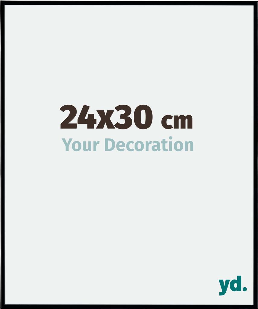 Bilderrahmen, 24x30 cm, Schwarz Matt, Kunststoff, Evry