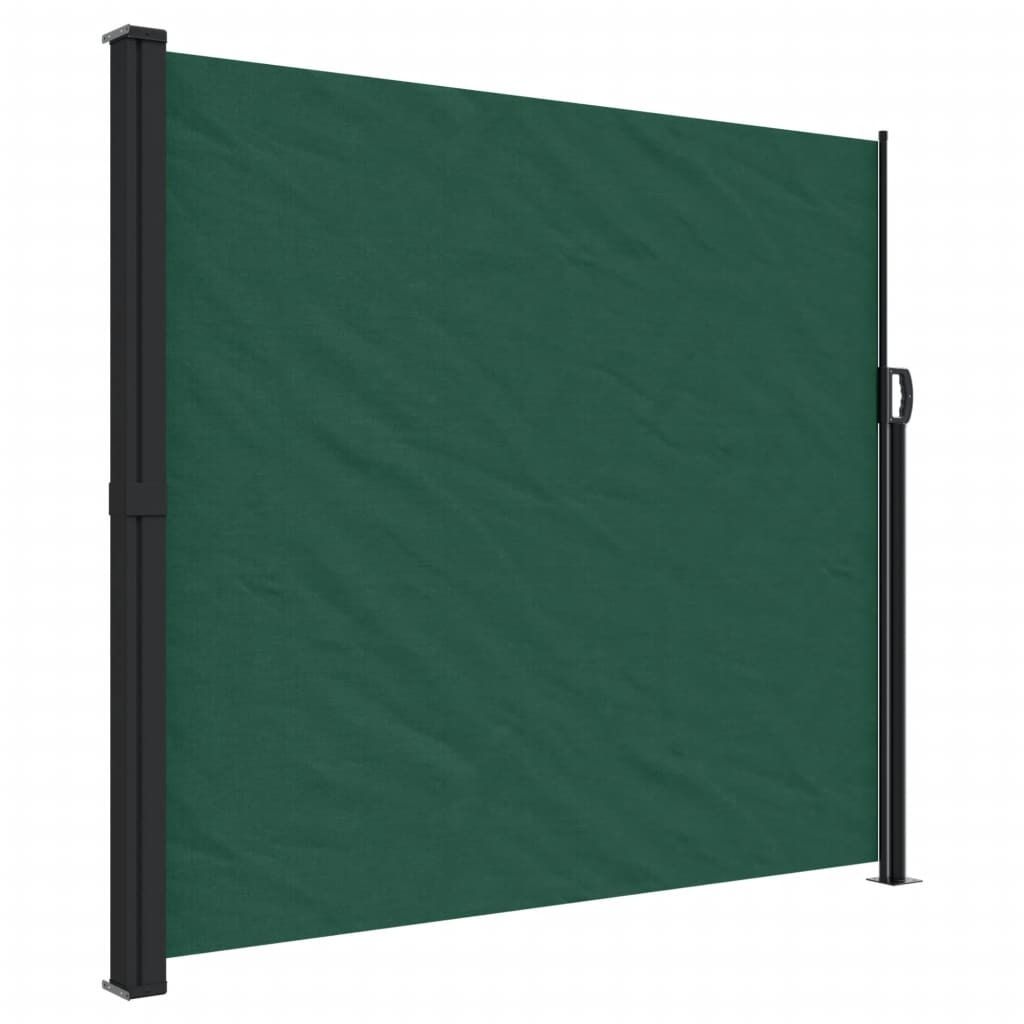 vidaXL Wysuwana markiza boczna Ciemnozielony 180x500 cm Zdjęcie produktu 