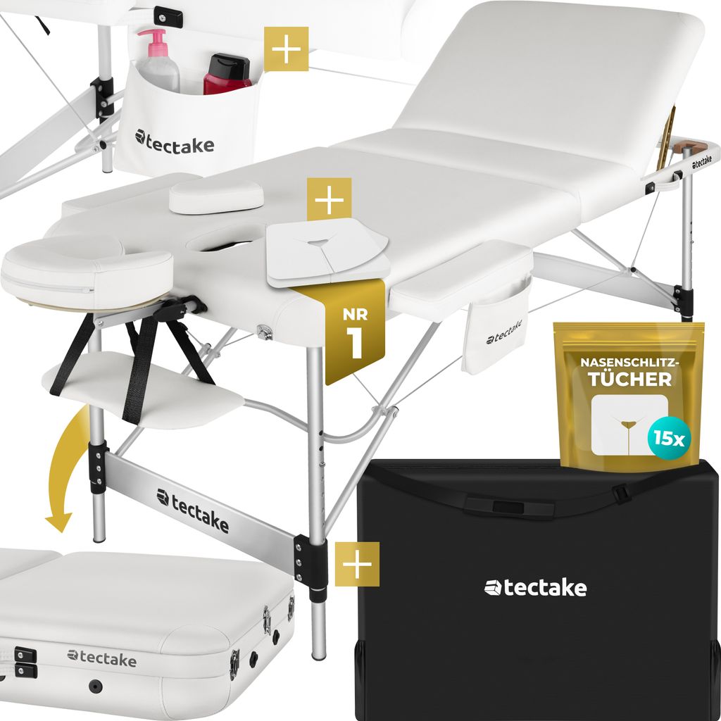 tectake® 3 Zonen Massageliege Ko Tao Breite 78 cm, Produktbild 