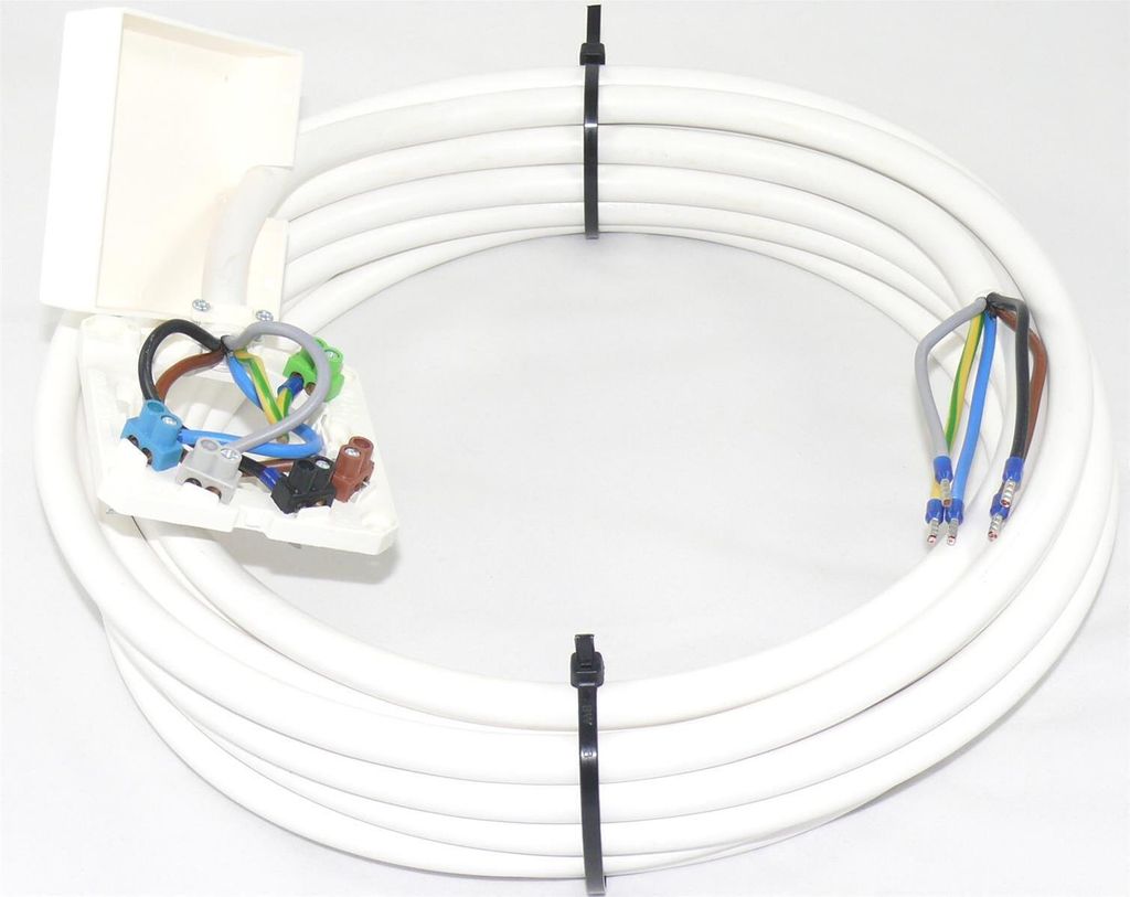 SET Herdanschlusskabel H05VV-F 5G2,5 inkl Herdanschlussdose AP/UP 1,5-12m, Leitungslänge:9m