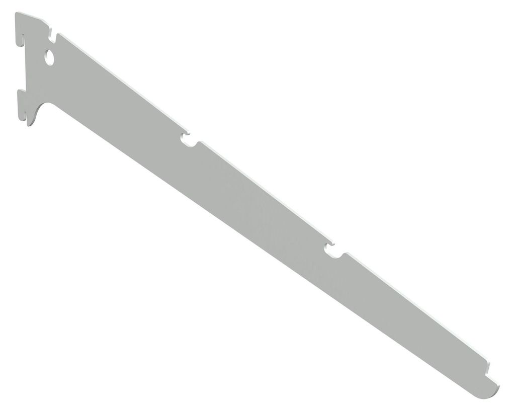 INTEGRI Weiss Einzelschrägkonsole 15° 420mm Garderobensystem Regalhalter Stahl