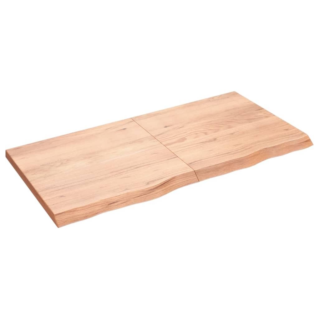 "2026 Promotion" Tischaccessoires, Tischplatte, Hellbraun, 120x60x(2-4)cm Massivholz Eiche Behandelt - Tischplatten CC9348
