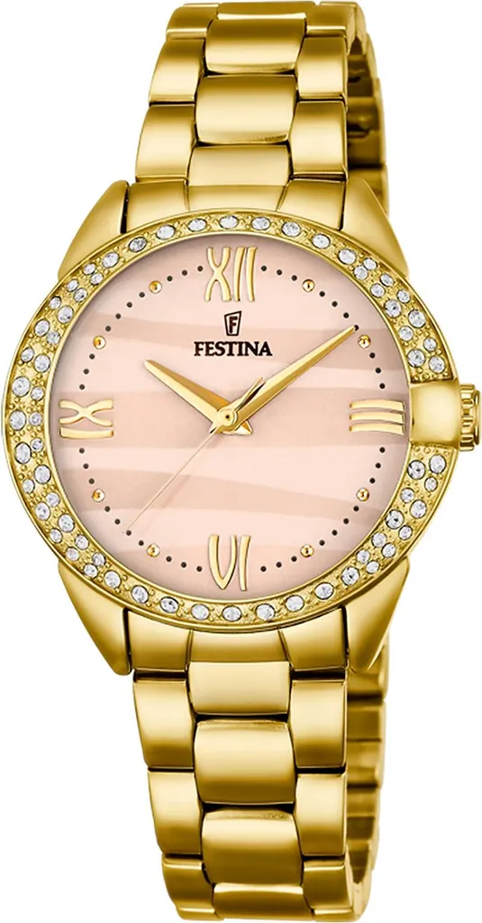 Festina Montre Femme Boyfriend en Acier Inoxydable Or UF20685/3 Chic