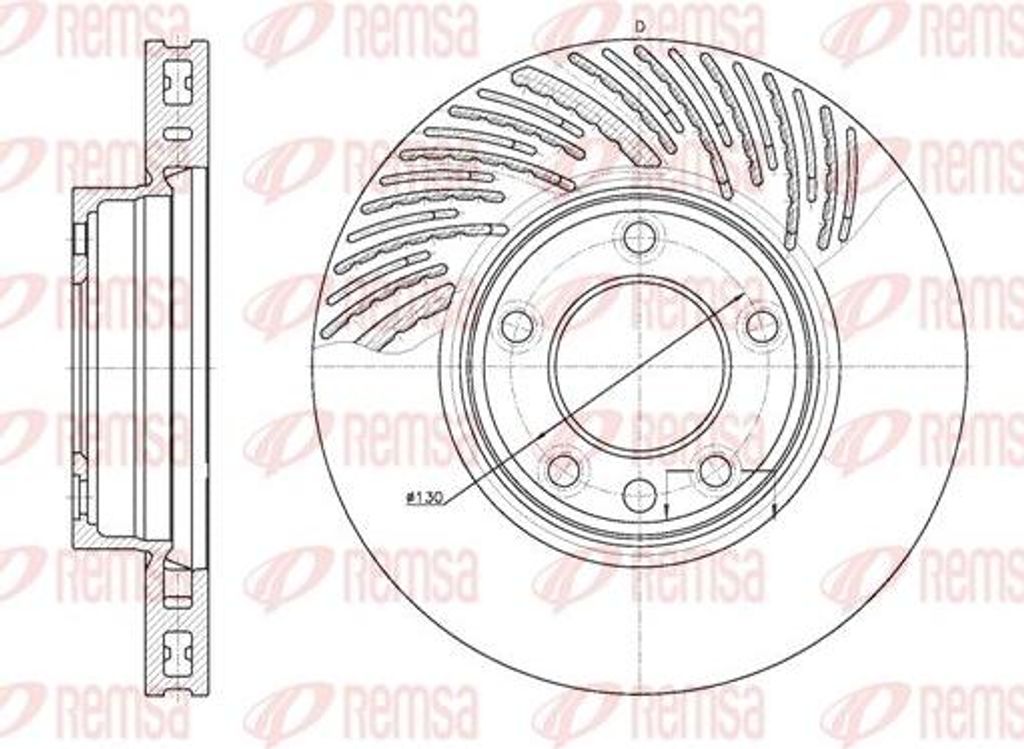 REMSA 6773.10 Bremsscheibe OE 7L6615301D kompatibel mit Cayenne, Touareg