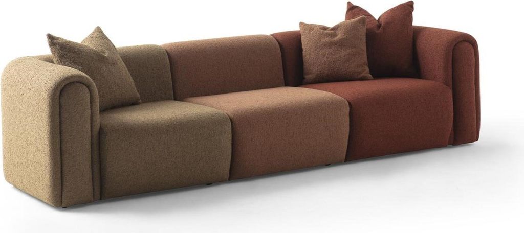 Modernes 4-Sitzer Sofa Textil Mehrfarbig Elegant