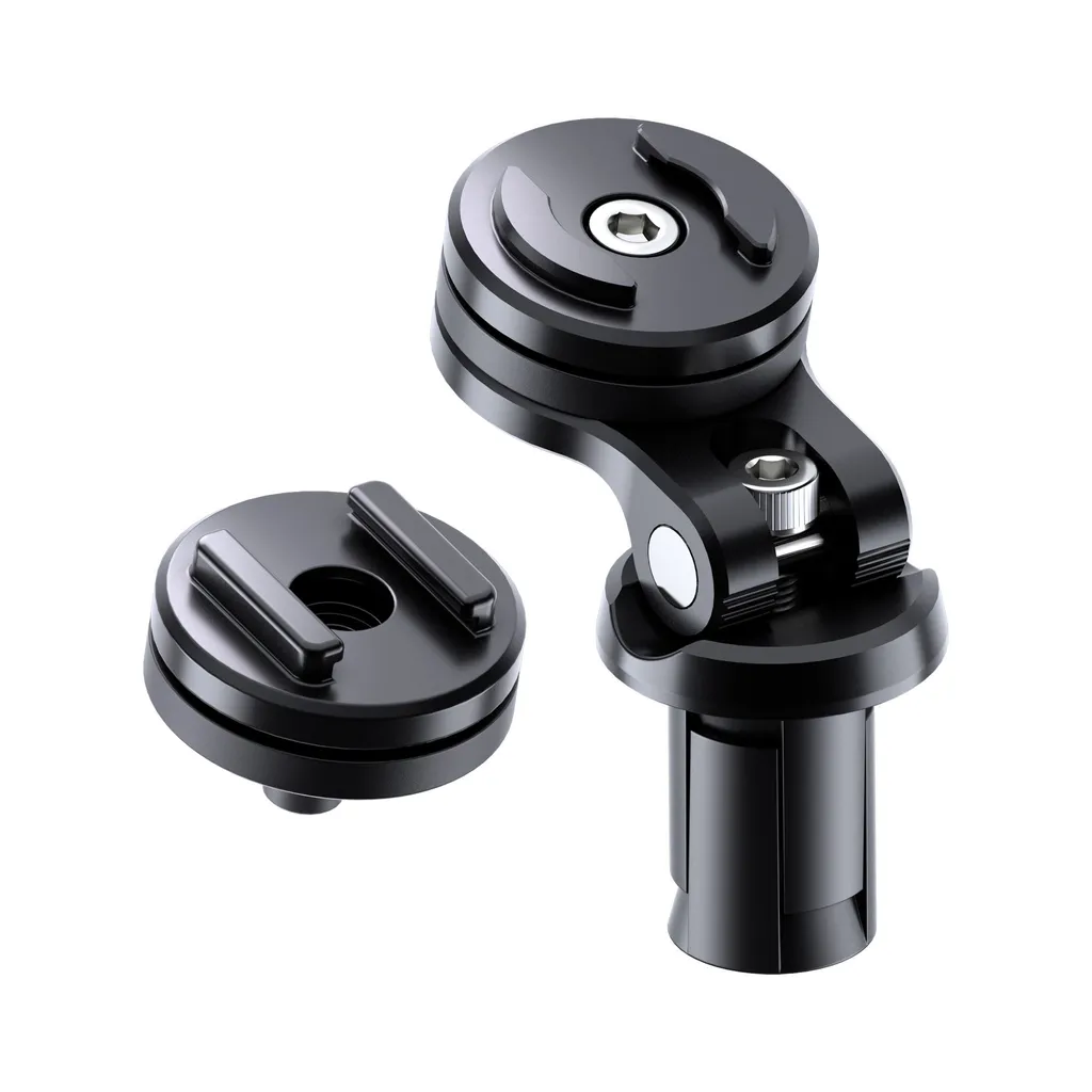 Support de téléphone pour colonne de direction moto avec tête rotative