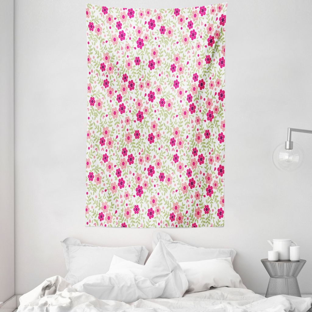 ABAKUHAUS Garten Wandteppich und Tagesdecke, Sommer Gänseblümchen Pastellton aus Weiches Mikrofaser Stoff Waschbar ohne Verblassen Digitaldruck, ...
