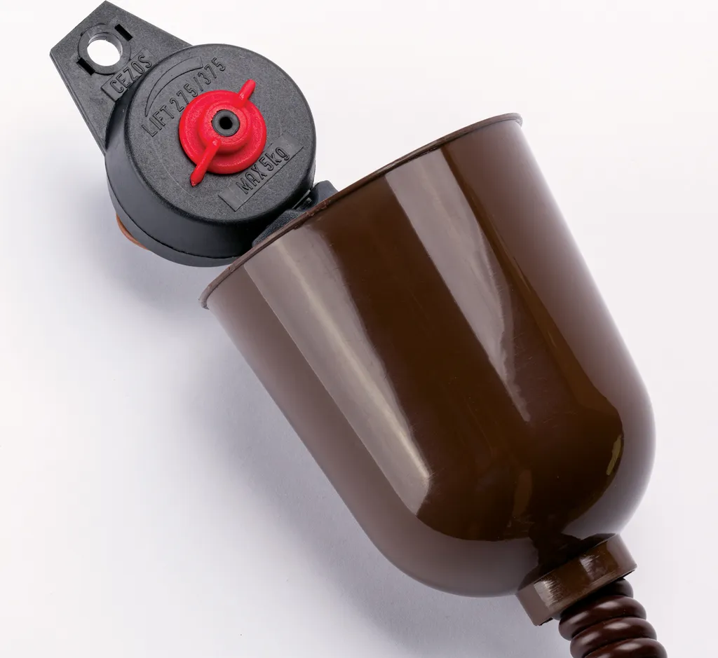 Suspension réglable E27 pour plafond haut et bas câble spirale marron