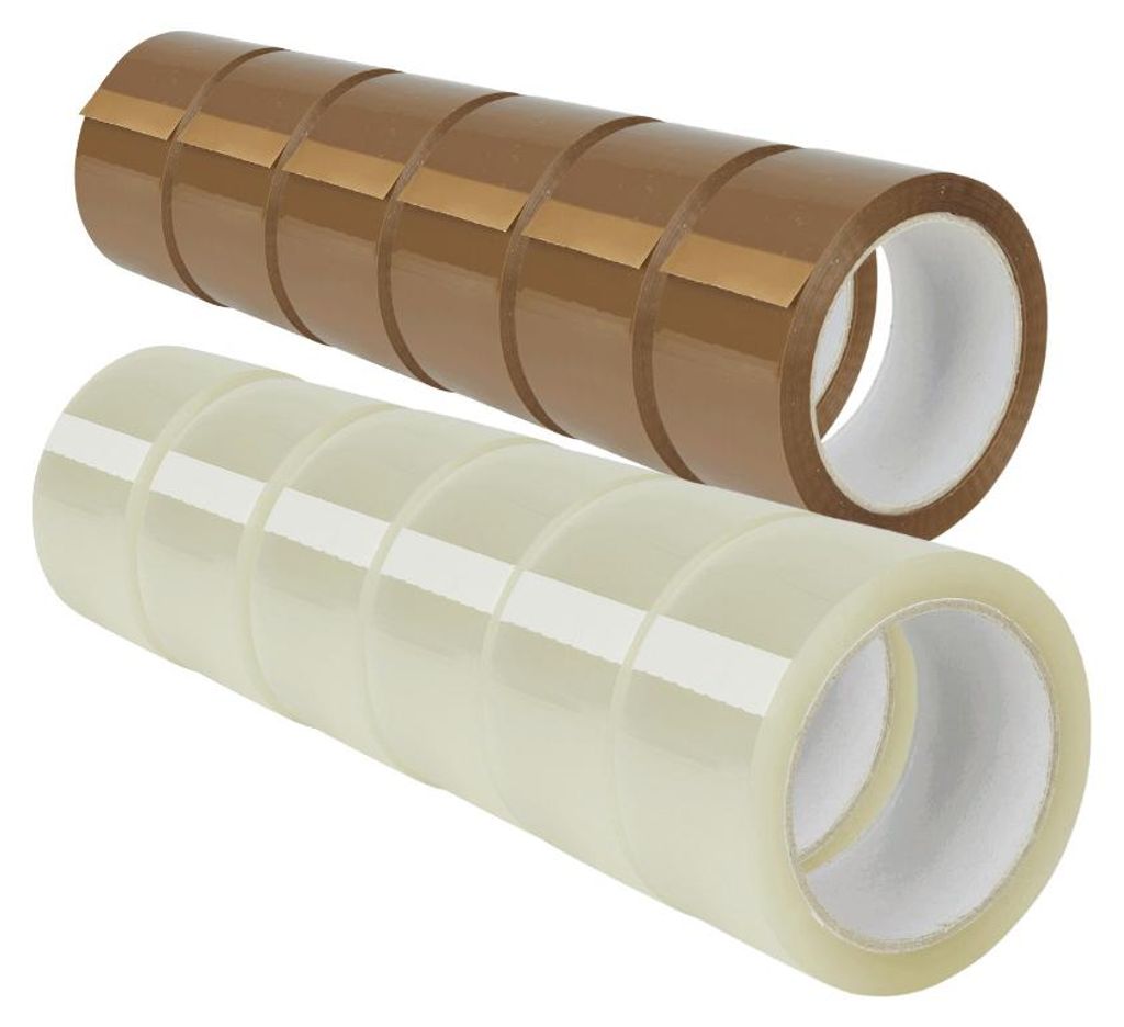 12x Klebeband Packband Paketband 48my 50mmx66m Kartonkleber braun/transp. LEISE
