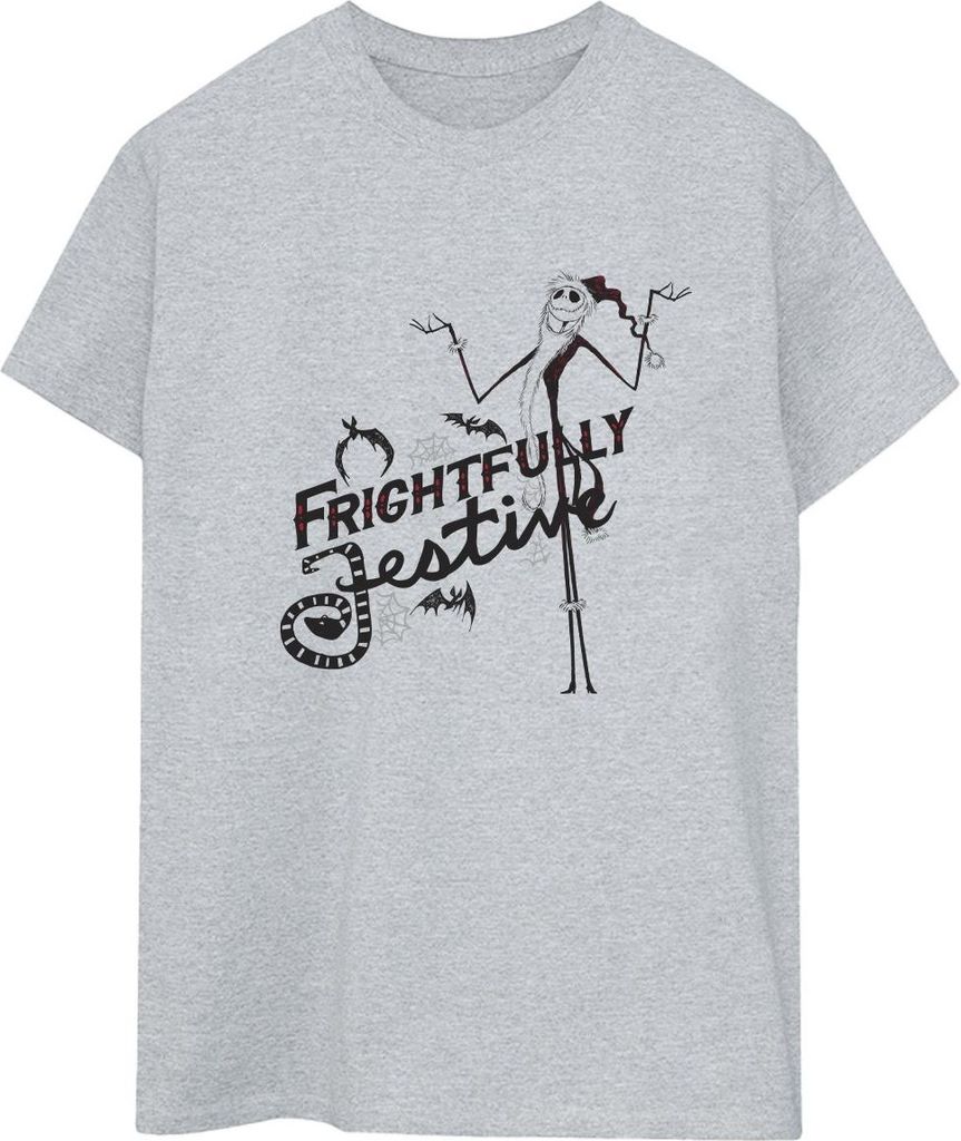 Disney - "The Nightmare Before Christmas Frightfully" T-Shirt für Damen BI41795 (M) (Grau)
